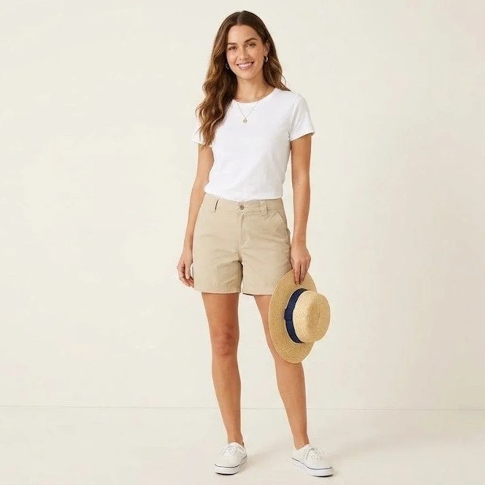 Columbia PFG Coral Point II Shorts Women's 8 Tan NEW Omni-Shade UPF 50